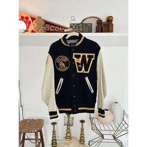 Vintage 1973 Warren High School Los Angeles Varsity Letterman Jacket Size Small